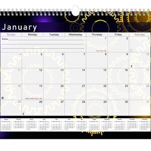 2026 - 2027 Monthly Spiral-Bound Wall - 18 Months Desktop - #09